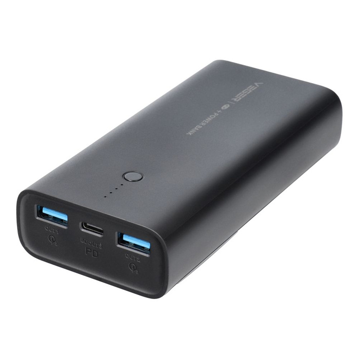 VEGER powerbank 10000 mAh PD QC3.0 20W ACE100 (W1146) czarny.