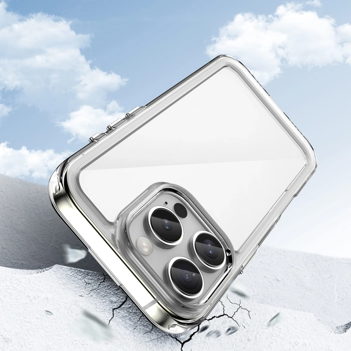 Etui Outer Space Case na iPhone 16e pokrowiec z elastyczną ramką - przezroczyste