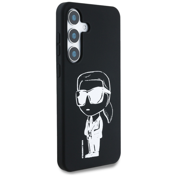 Etui Karl Lagerfeld Silicone Graffiti     Ikonik Printed Logo MagSafe do Samsung Galaxy S25 czarny