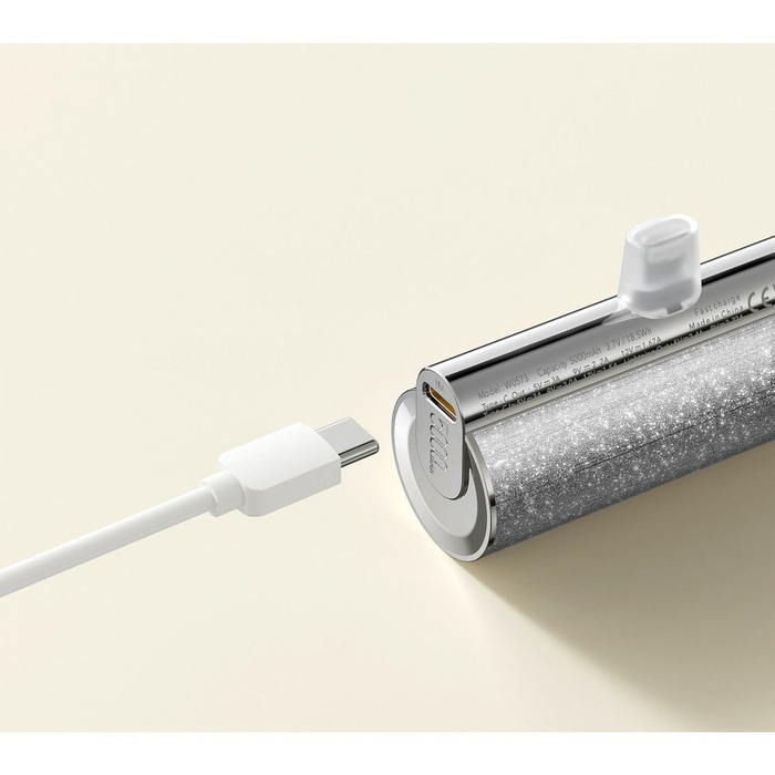 VEGER powerbank 5000 mAh z wbudowanym złączem Lightning PD QC3.0 2,4A 12W PlugOn (W0573P) srebrny
