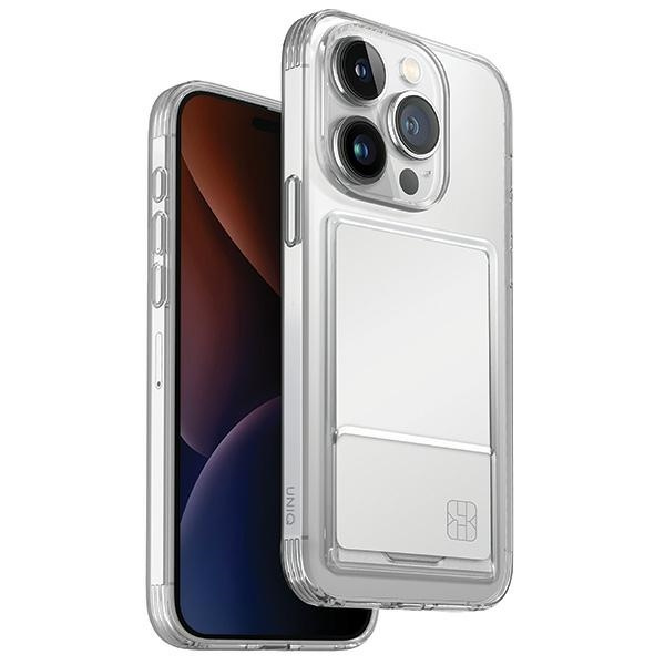 Etui UNIQ etui Air Fender ID iPhone 15 Pro 6.1" nude transparent Cardslot Case