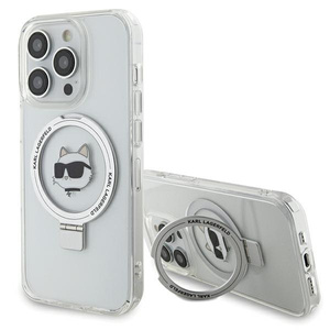 Etui Karl Lagerfeld KLHMP15XHMRSCHH iPhone 15 Pro Max 6.7" biały/white hardcase Ring Stand Choupette Head MagSafe Case