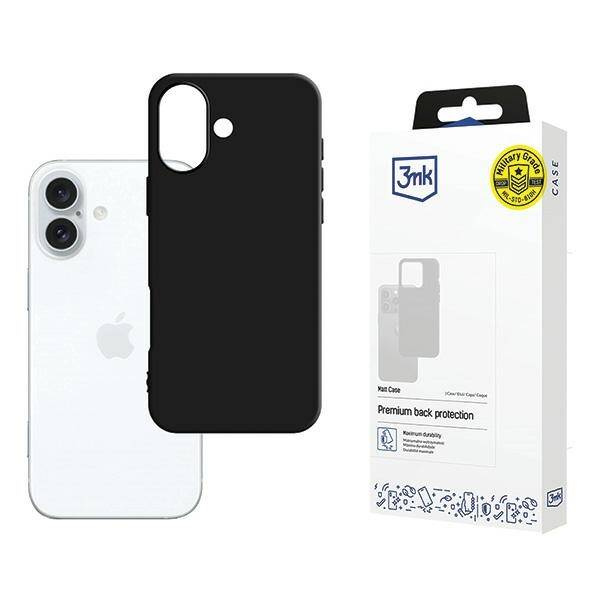 Etui 3MK Matt Case iPhone 16 6.1" czarny/ black