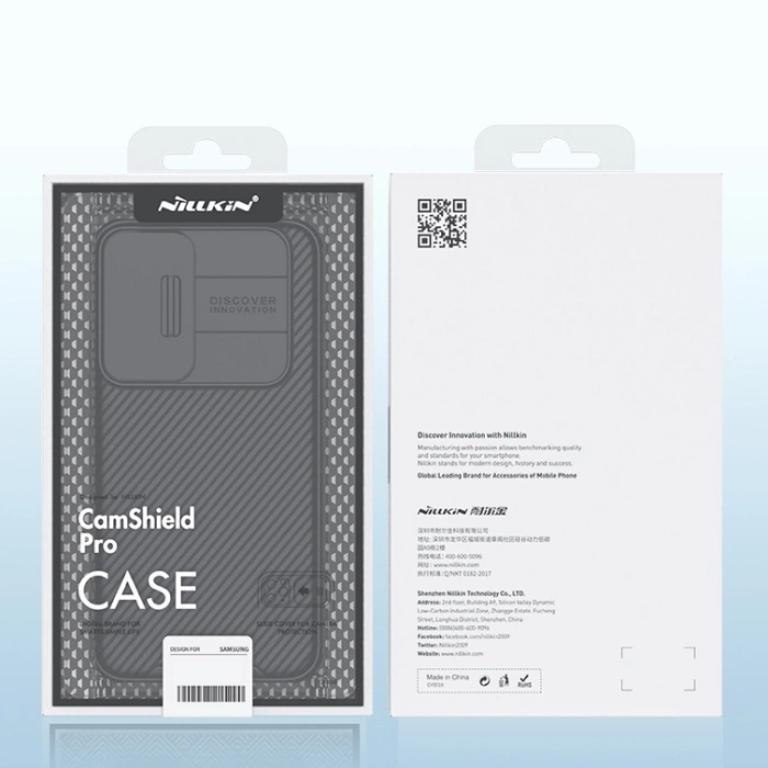 Nillkin CamShield Pro Case pancerne etui pokrowiec osłona na aparat kamerę Samsung Galaxy S22+ (S22 Plus) niebieski