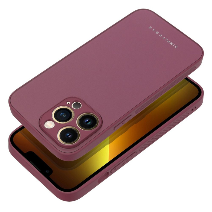 Futerał Roar Matte Glass Case - do iPhone XR bordowy