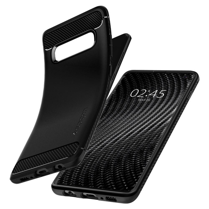 Etui Spigen Galaxy S10 Rugged Armor Samsung Czarne Case Samsung