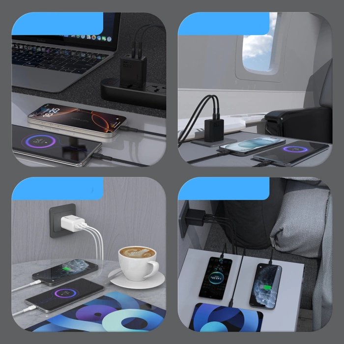 Ładowarka sieciowa Dudao A29C 65W GaN + kabel USB-C - czarna