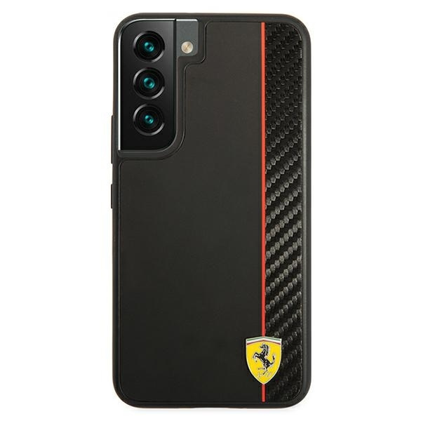 Etui FERRARI Samsung Galaxy S22 On Track Carbon Stripe Czarny Hardcase