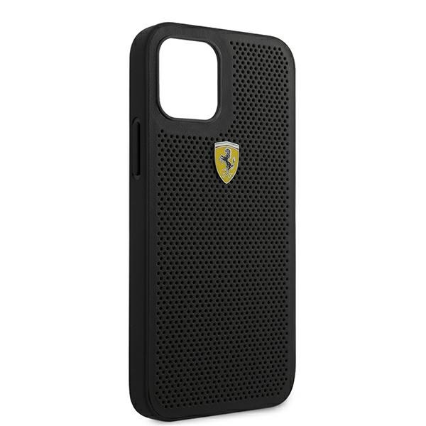 Etui FERRARI Apple iPhone 12 12 Pro On Track Perforated Czarny Hardcase
