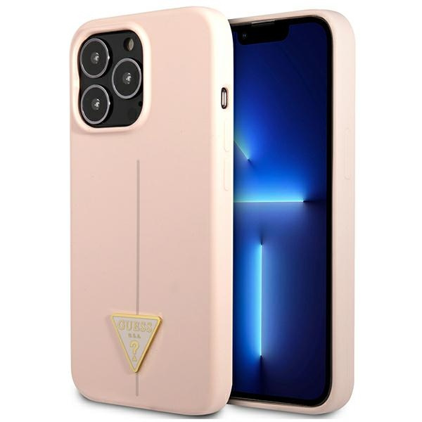 Etui GUESS Apple iPhone 13 13 Pro Silicone Triangle Różowy Hardcase