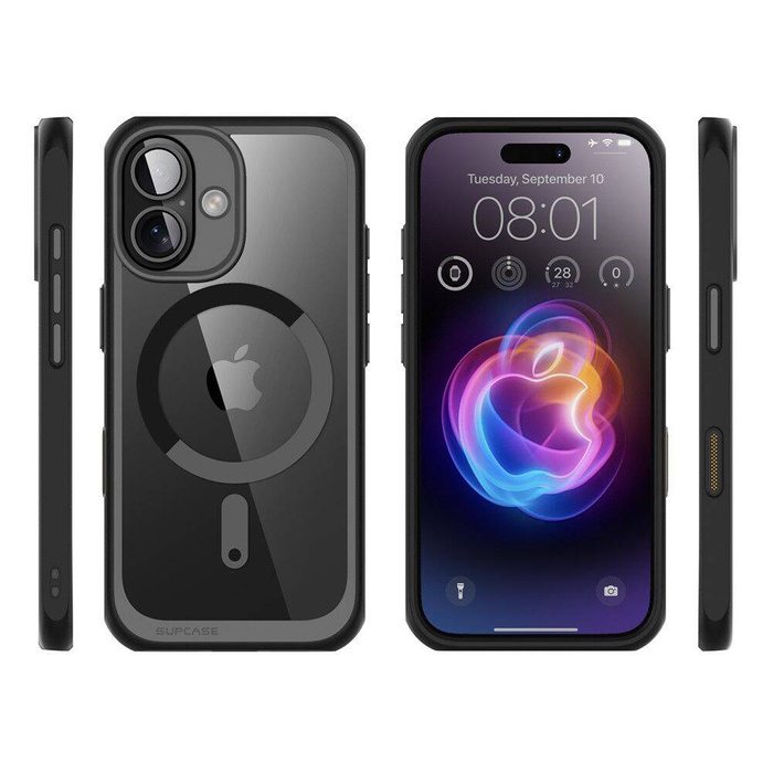 ETUI SUPCASE UB MAG MAGSAFE IPHONE 16 BLACK