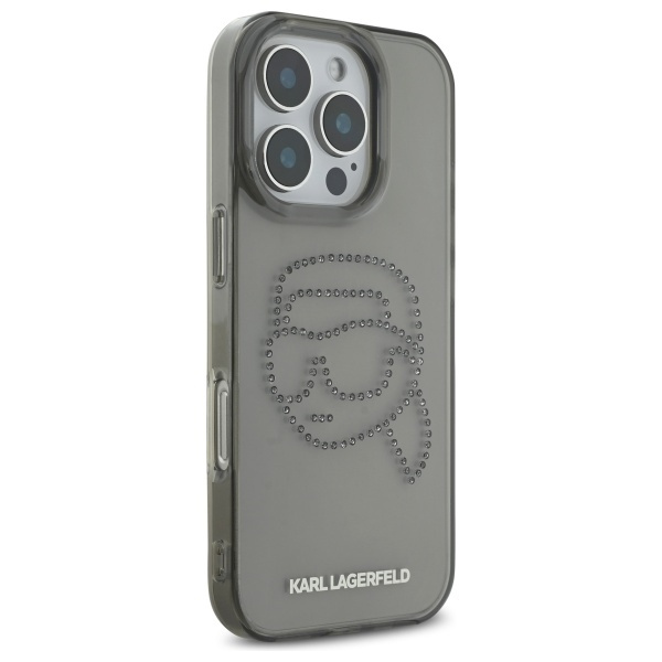 Karl Lagerfeld KLHCP16XHKHDCELK iPhone    16 Pro Max 6.9" czarny/black hardcase IML Rhinestones Karl Head