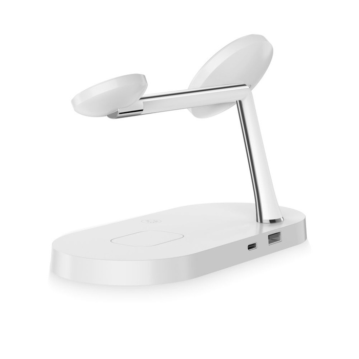 Ładowarka Indukcyjna Tech-Protect A12 3 In1 Magnetic Magsafe Wireless Charger White