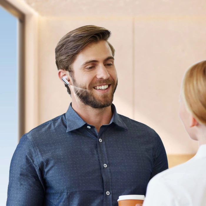 Słuchawki Joyroom Funpods JR-FN2 douszne TWS z Bluetooth 5.4, funkcją ANC i ochroną IP54 - białe