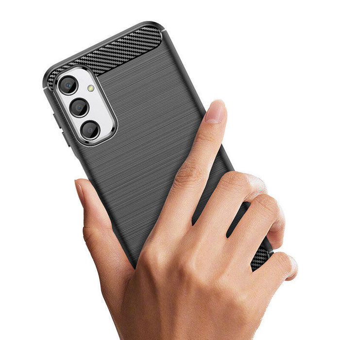 Etui Elastyczne etui wzór karbon do Samsung Galaxy M34 Carbon Case - czarne Case