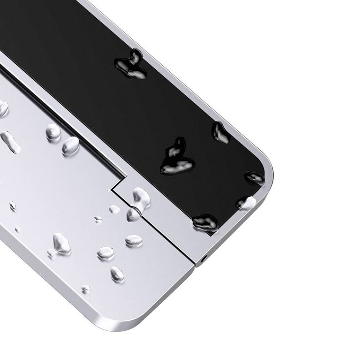 Baseus samoprzylepna aluminiowa podstawka pod laptopa MacBook ultra cienka składana srebrny (SUZC-0S)