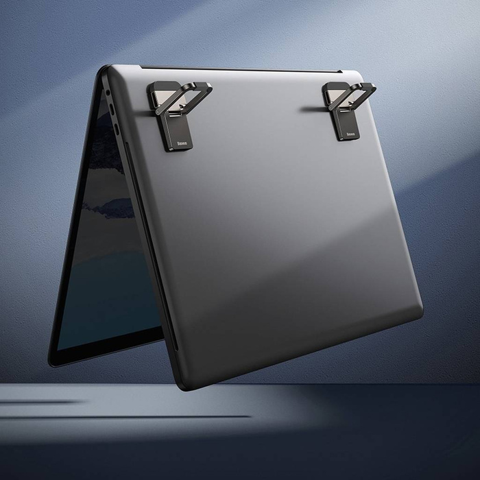 Baseus uniwersalne podstawki nóżki do laptopa (2 szt.) szary (LUZC000013)