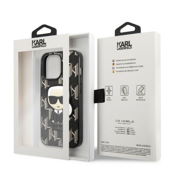 Etui Karl Lagerfeld iPhone 13 Pro / 13 6,1" Hardcase Czarny/black Monogram Ikonik Patch Case