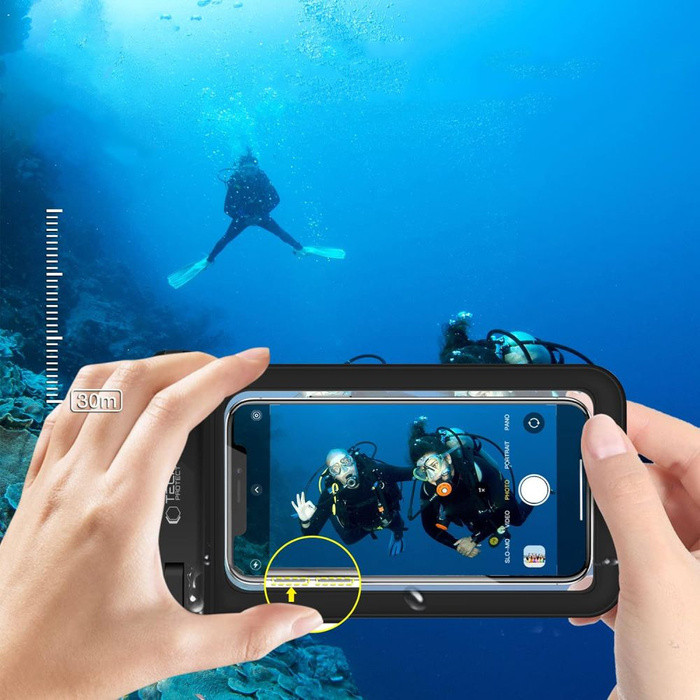 ETUI TECH-PROTECT UWC9 UNIVERSAL WATERPROOF CASE 8.9 INCH BLACK/ORANGE