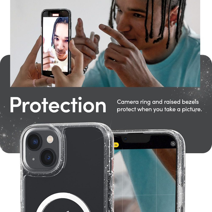 Etui Spigen iPhone 14 Plus Cyrill Shine Mag Magsafe Glitter Clear