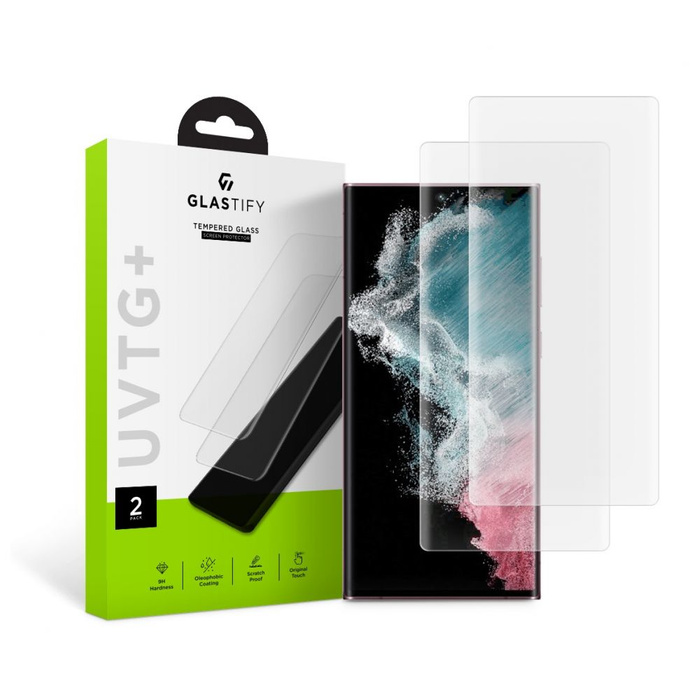 Szkło Hartowane Glastify Uvtg+ 2-pack Galaxy S22 Ultra
