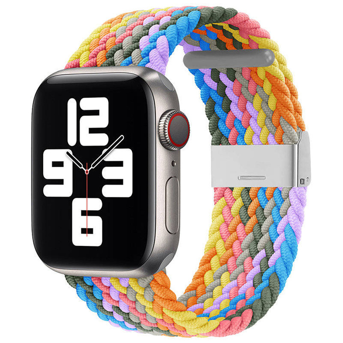 Strap Fabric opaska do Watch 7 / 6 / SE / 5 / 4 / 3 / 2 (41mm / 40mm / 38mm) pleciony materiałowy pasek bransoletka do zegarka wzór 3
