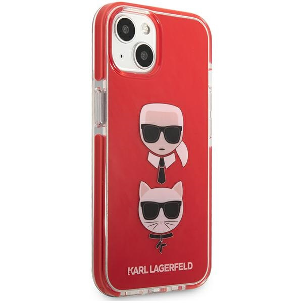 Etui KARL LAGERFELD Apple iPhone 13 Mini Karl&Choupette Head Czerwony Hardcase