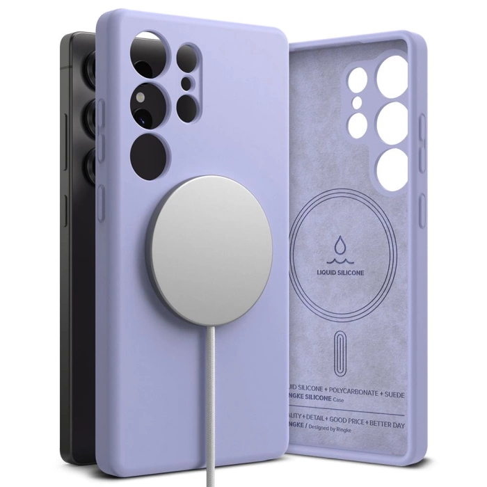 Etui RINGKE SILICONE MAGNETIC MAGSAFE GALAXY S25 ULTRA LAVENDER