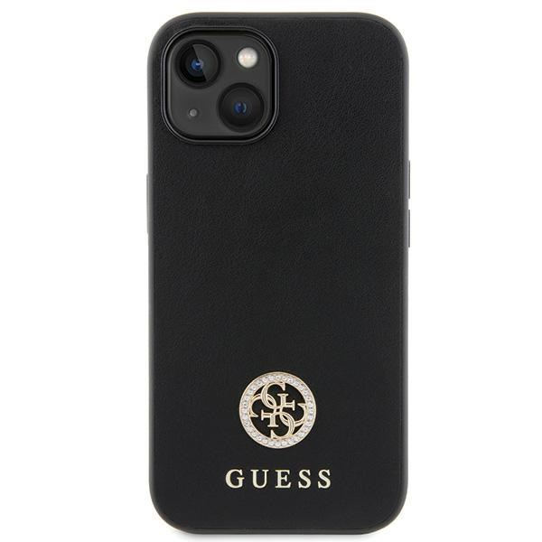 Etui Guess GUHCP15SPS4DGPK iPhone 15 6.1" czarny/black hardcase Strass Metal Logo Case