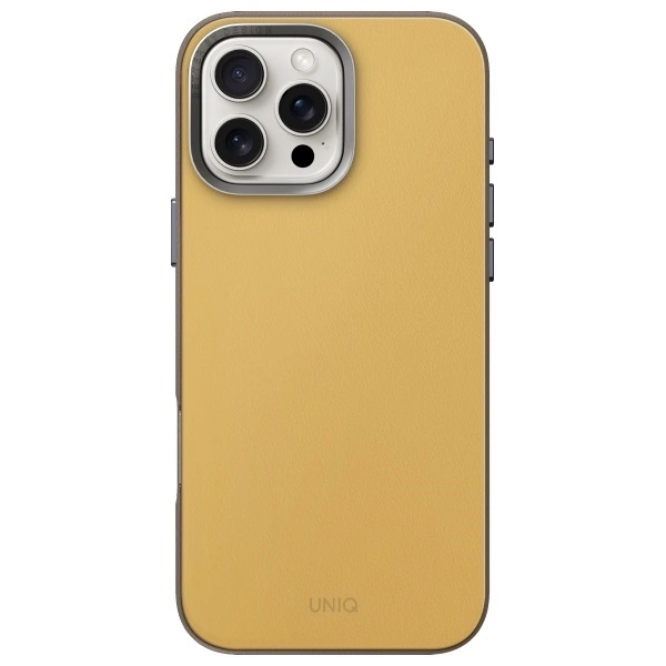 Etui UNIQ Lyden DS iPhone 16 Pro Max 6.9" Magclick Charging żółto-szary/yellow-grey