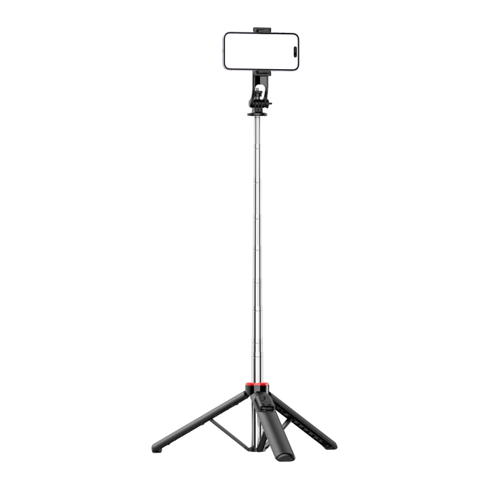 Selfie stick teleskopowy Statyw Wozinsky 1.3m z uchwytem na telefon Czarny