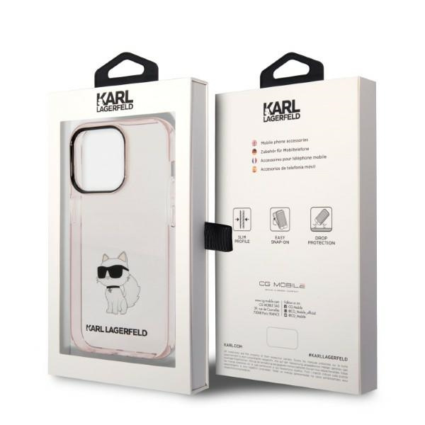 Etui KARL LAGERFELD Apple iPhone 14 Pro Ikonik Choupette Różowy Hardcase