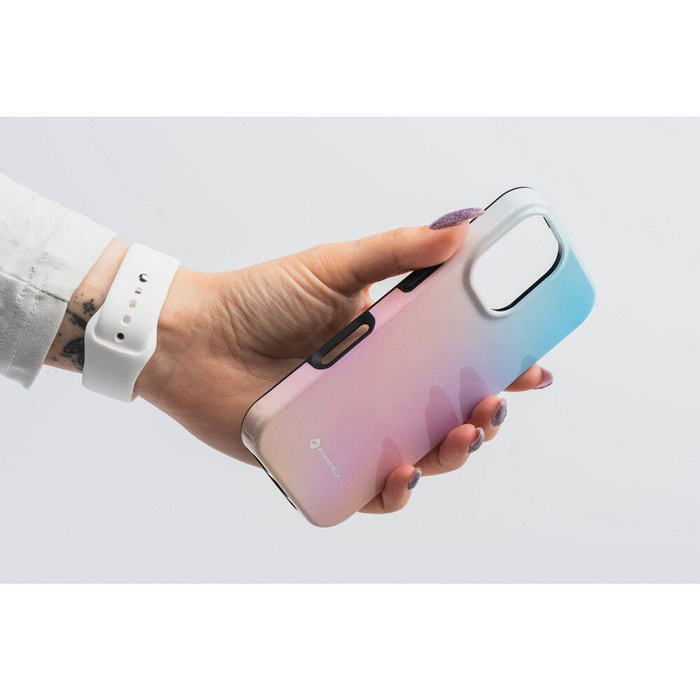 Etui na iPhone 16 PLUS Forcell F-Protect Mirage zgodny z MagSafe Military Drop-Test pinky blue