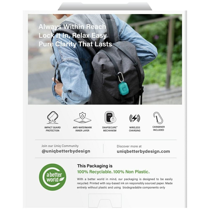 Etui UNIQ Glase Pro do AirPods Pro 3     Lock Case smoke