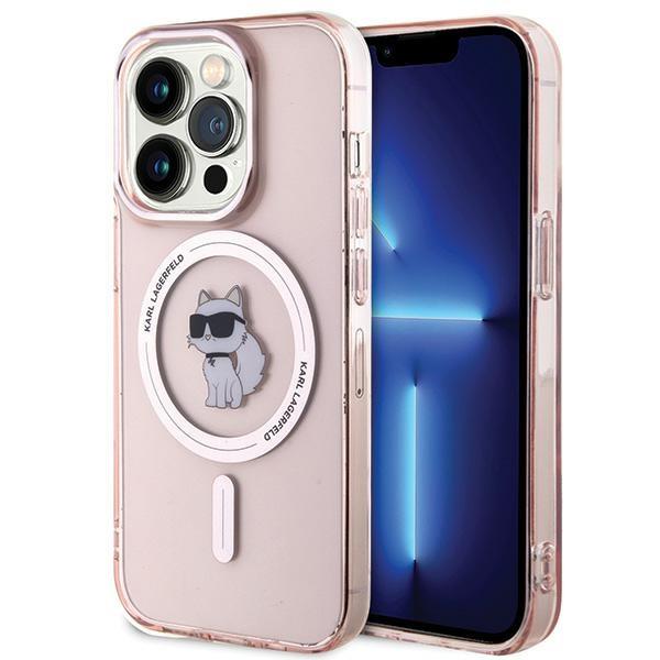Etui Karl Lagerfeld KLHMP15XHFCCNOP iPhone 15 Pro Max 6.7" różowy/pink hardcase IML Choupette MagSafe Case