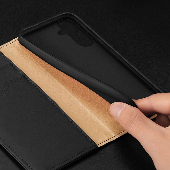 Etui Dux Ducis Hivo z klapką i blokadą RFID do Samsung Galaxy S24 Plus - czarne