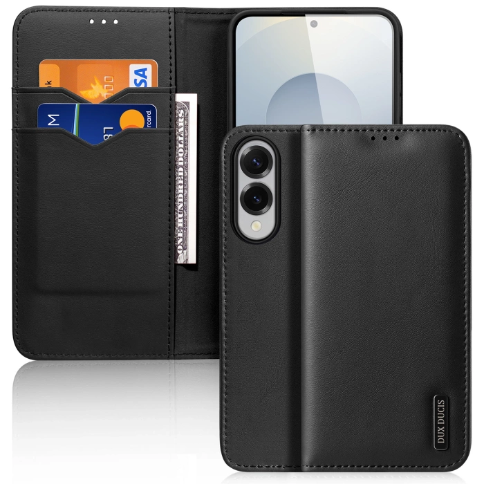 Etui Dux Ducis Hivo na Samsung Galaxy S25 Edge z klapką i ochroną RFID - czarne