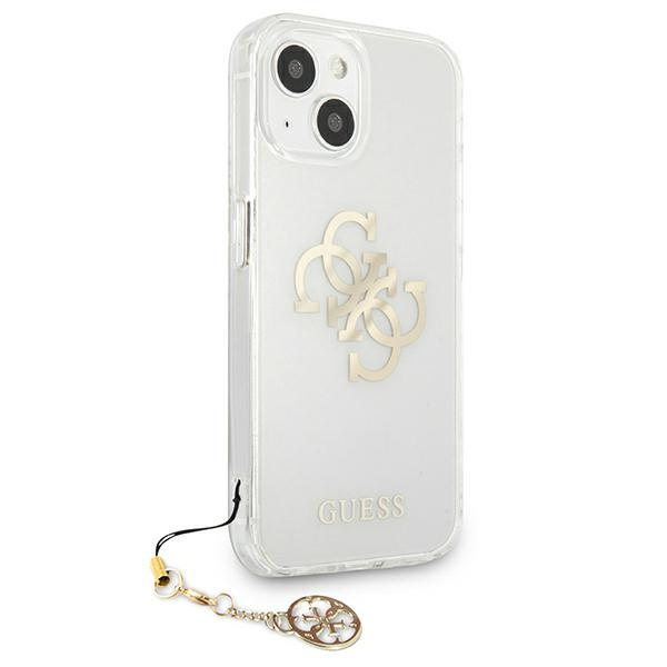 Etui GUESS Apple iPhone 13 Mini 4G Gold Charms Collection Bezbarwny Hardcase