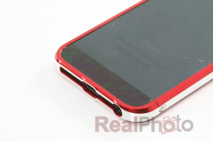 Etui LJY Sword 5+ iPhone 5 5S SE Aluminium Bumper Ramka RED