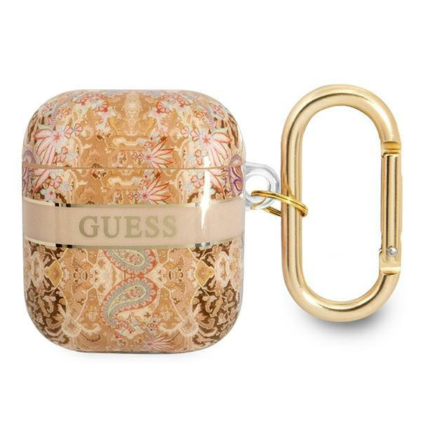 Etui GUESS Apple AirPods Cover Paisley Strap Collection Złoty Case