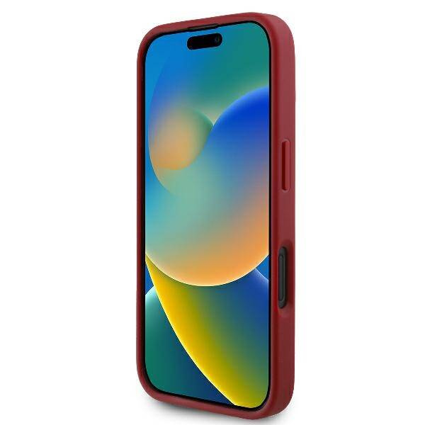 Etui Karl Lagerfeld iPhone 16 6.1" czerwony/red hardcase Diagonal Quilted Script