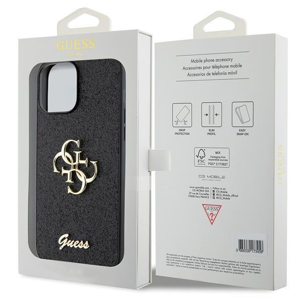 Etui Guess GUHCP13XHG4SGK iPhone 13 Pro Max 6.7" czarny/black hardcase Glitter Script Big 4G Case