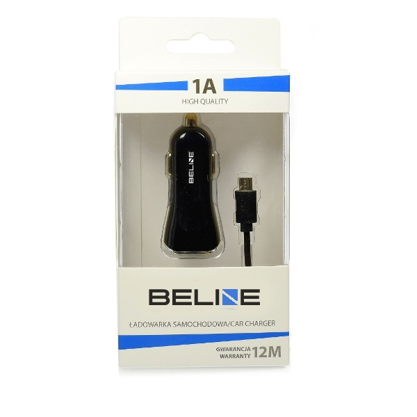 Beline Ład. sam. 1xUSB + microUSB 1Aczarna/black