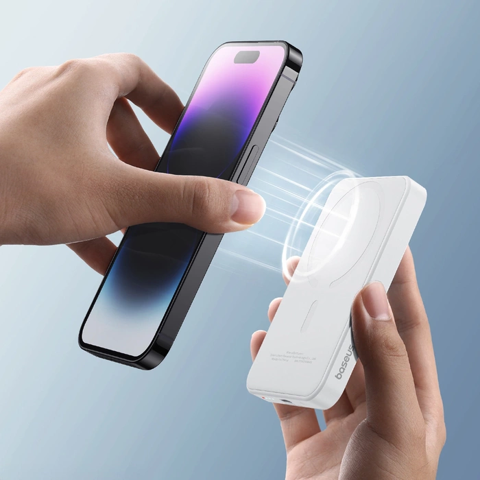 Mini powerbank Baseus 5000mAh 20W + kabel USB-C (20V/3A) - biały