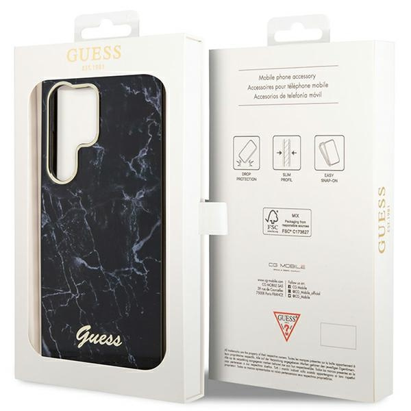 Etui Guess Guhcs23lpcumak S23 Ultra S918 Czarny/black Hardcase Marble Case