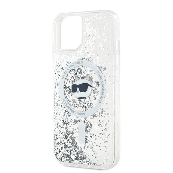 Etui Karl Lagerfeld KLHMP15MLGCHSGH iPhone 15 Plus / 14 Plus 6.7" hardcase transparent Liquid Glitter Choupette Head Magsafe