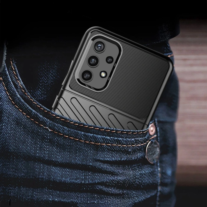 Thunder Case elastyczne pancerne etui pokrowiec Samsung Galaxy A32 5G czarny