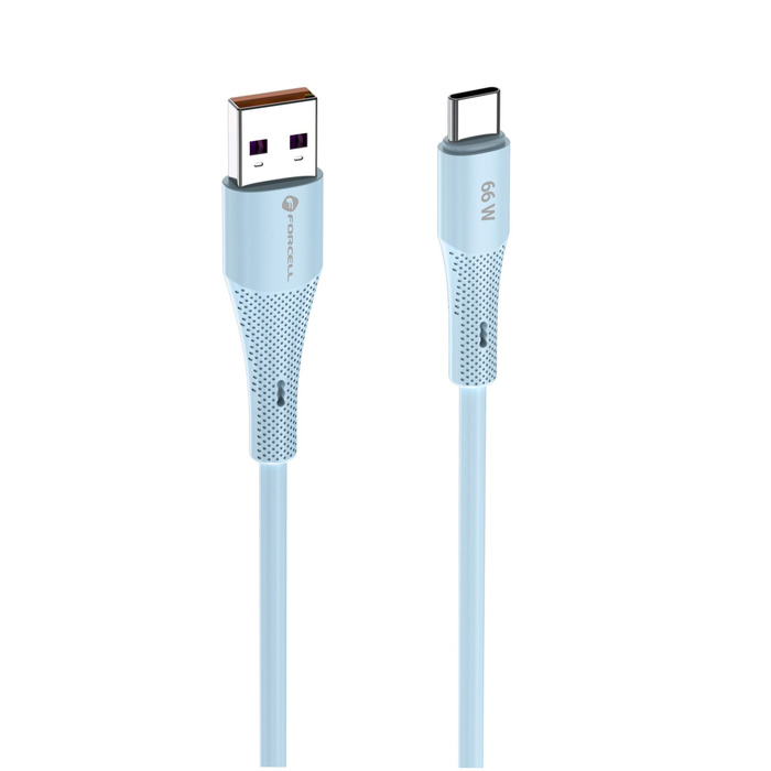 Kabel USB A do USB C Forcell F-Energy QC4.0 3A 66W Silicone 1 m C342 niebieski