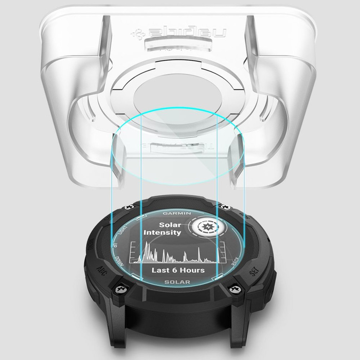 SZKŁO HARTOWANE SPIGEN GLAS.TR ”EZ FIT” 2-PACK GARMIN INSTINCT 2X SOLAR CLEAR