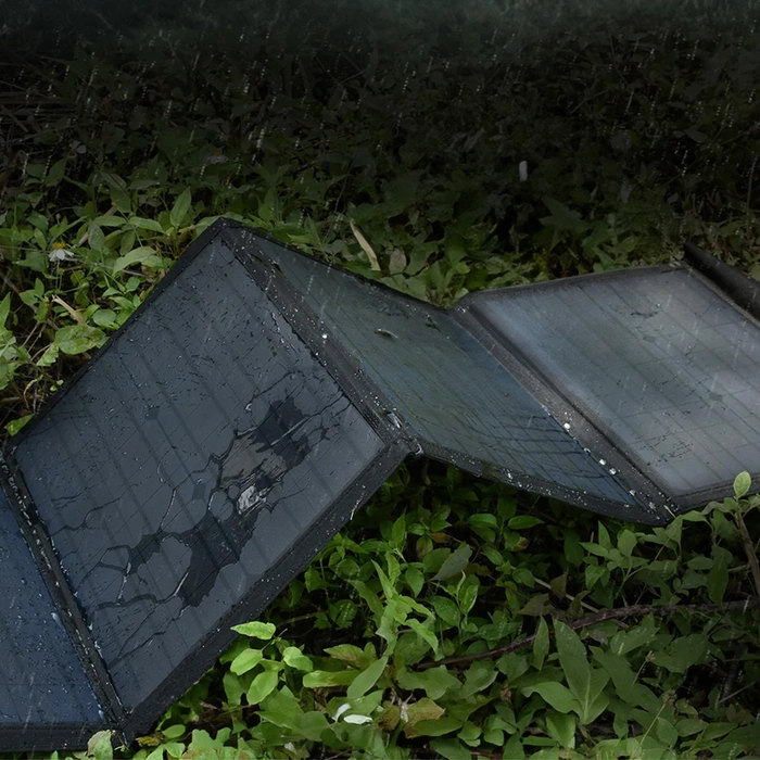 Choetech ładowarka solarna 100W składana 2x USB 1x USB C PD QC czarna (SC009-V2)